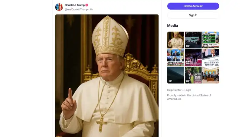 Trump’tan Çarpıcı Hamle: Papalık Fotoğrafıyla Dikkat Çekti